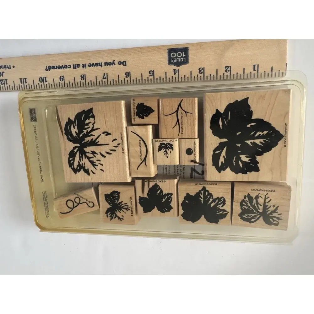 Stampin Up! 2000 Decorative Decorative Fine Vine Rubber stamp Wood Vintage #DR